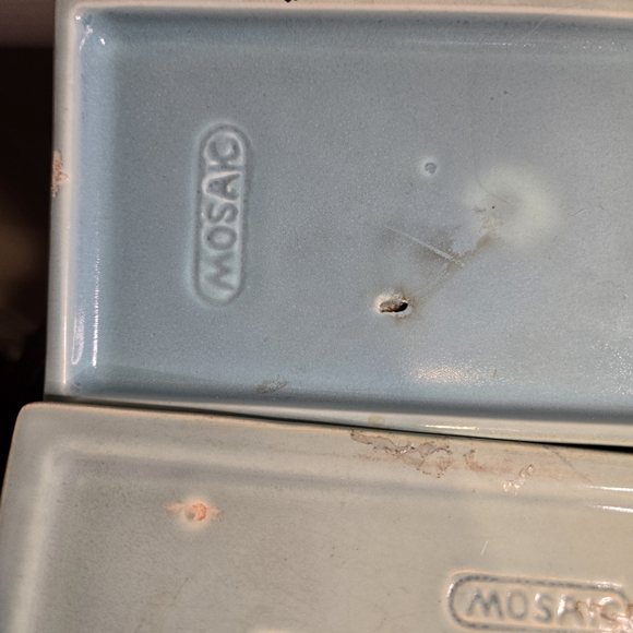 The Mosaic Tile Co Zanesville Ohio Green Hound Dog Box Ceramic Rare c1920 Antiqu - Picture 10 of 13